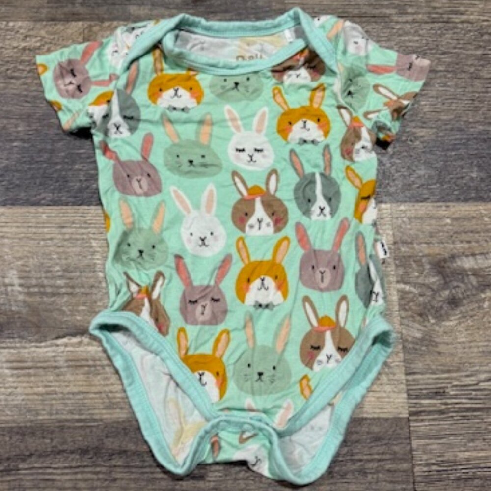 Little Sleepies 3-6 Months Bunny Print Bodysuit